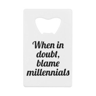 Blâme Millennials