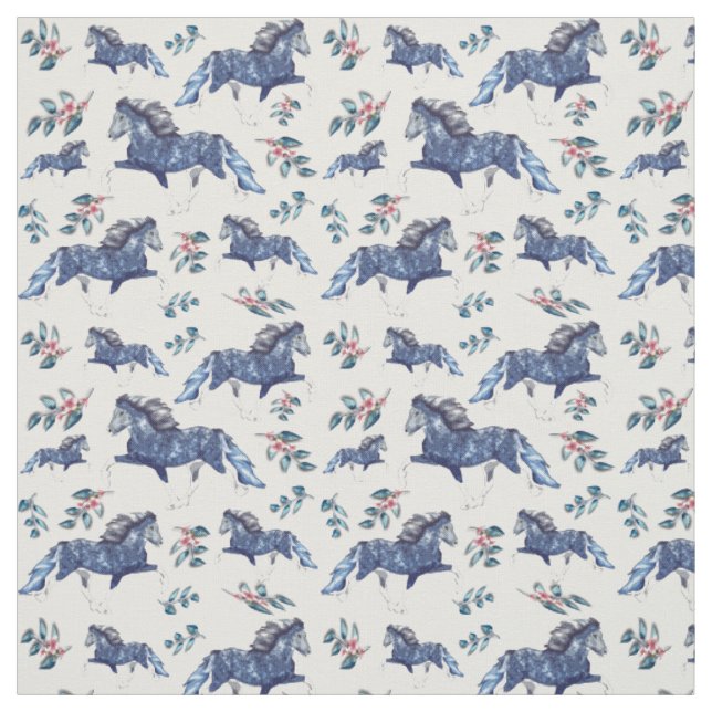 Blámóða und die glücklichen Blume Stoff (Muster)