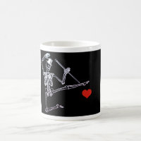 Blanc 11 oz classique Mug Dancing Squelette avec c
