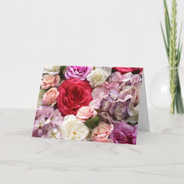 Blanc À L'Intérieur De Joli Floral Élégant Plié (Devant)