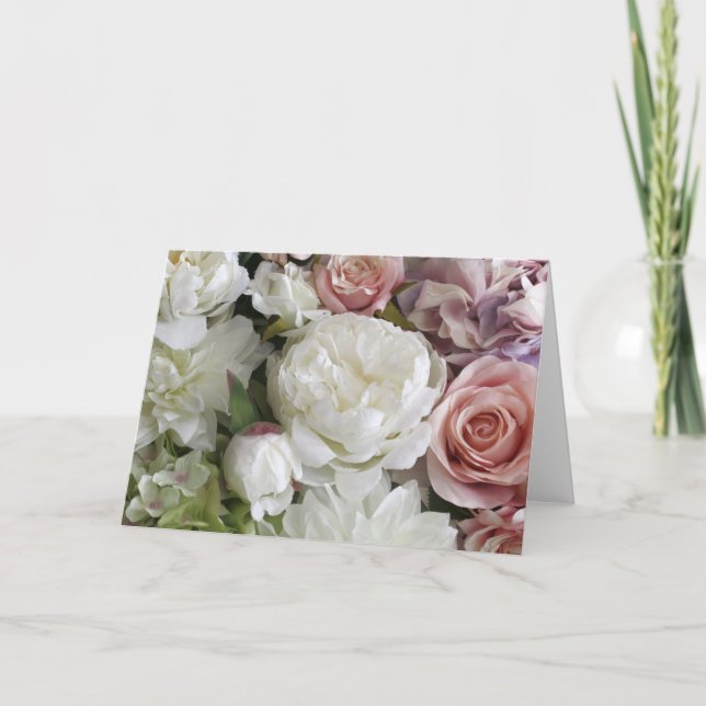 Blanc À L'Intérieur De Joli Rose Floral Élégant Pl (Devant)