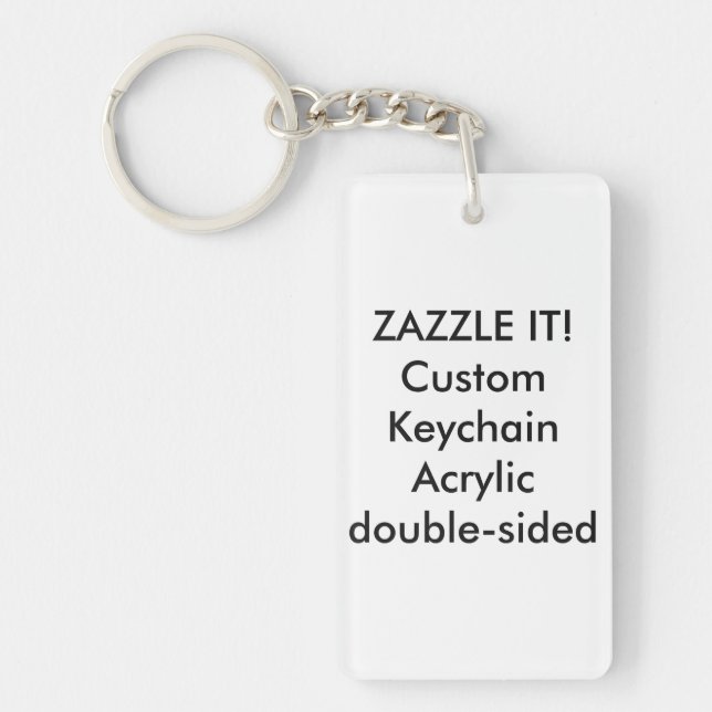 Blanc acrylique de porte-clés de porte - clé de (Devant)