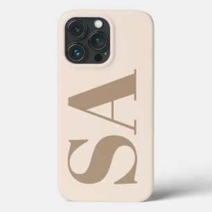 Blanc Antique branché avec étui à monogramme Case-