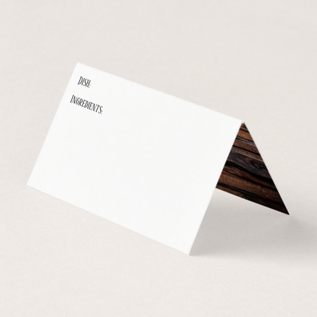 Blanc avec Cartes texturées Accent Recette Cartes  (Devant)