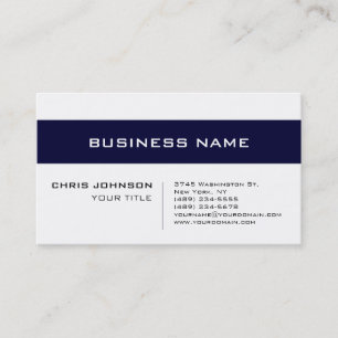 Blanc Bleu Contemporain Carte de visite consultant