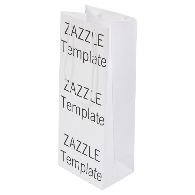 Blanc BRILLANT de sac de cadeau de vin de Noël (Devant Angle)