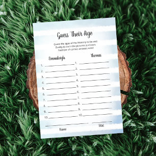 Blanc Bunny Bleu Devine Leur Carte De Jeu Age