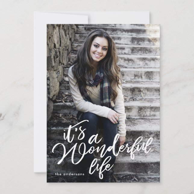 Blanc C'est une merveilleuse carte photo de Noël (Devant)