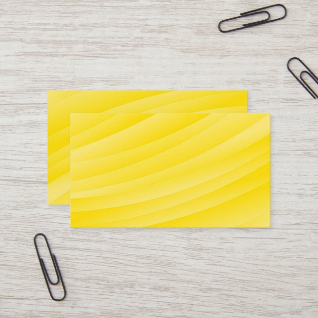 BLANC CRÉER VOTRE PROPRE CARTE DE VISITE JAUNE (Devant/Arrière en situation)