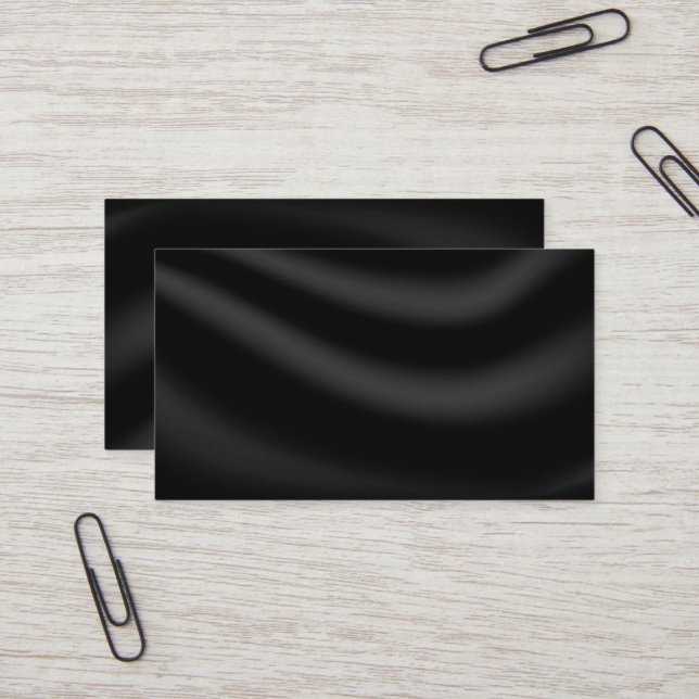 BLANC CRÉER VOTRE PROPRE CARTE DE VISITE NOIR (Devant/Arrière en situation)