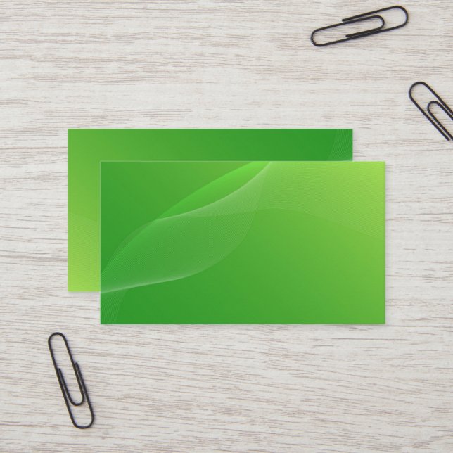 BLANC CRÉER VOTRE PROPRE CARTE DE VISITE VERT (Devant/Arrière en situation)