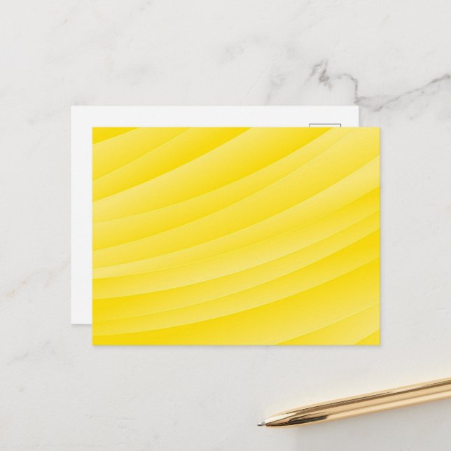 BLANC CRÉER VOTRE PROPRE CARTE POSTALE JAUNE (Devant/Arrière en situation)