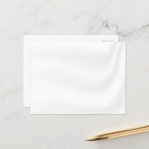 BLANC CRÉER VOTRE PROPRE CARTE POSTALE SATIN BLANC