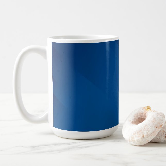 BLANC CRÉER VOTRE PROPRE MUG BLEU (Avec donut)