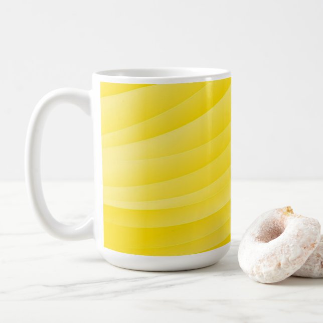 BLANC CRÉER VOTRE PROPRE MUG JAUNE (Avec donut)