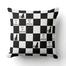 Blanc CricketDiane de noir de coussin de chat de