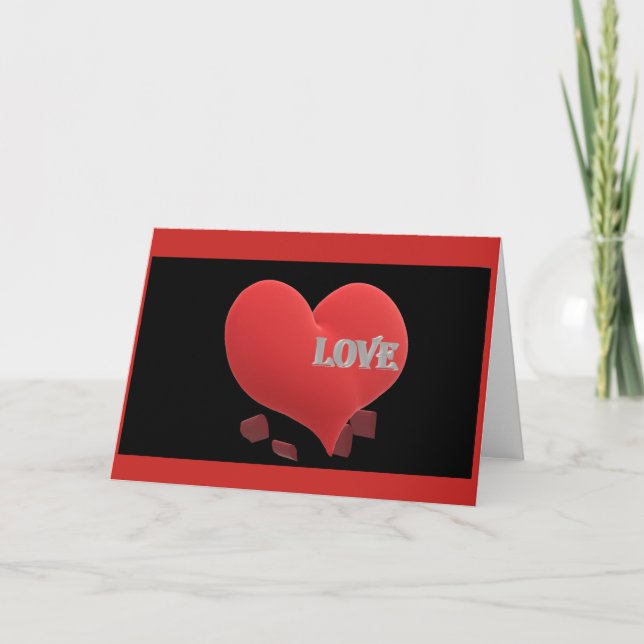 Blanc d'amour" de carte de voeux 'à l'intérieur (Devant)
