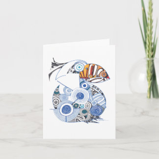 Blanc de carte de note de pélican