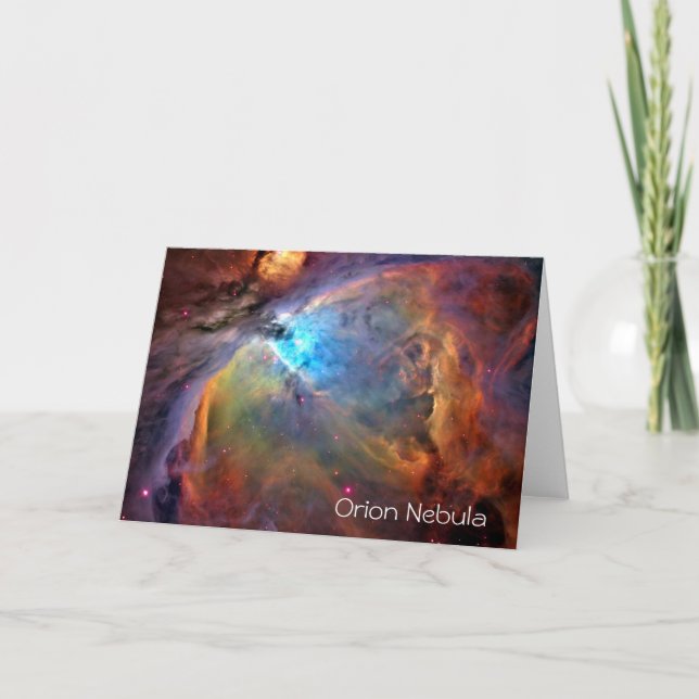 Blanc de carte de voeux de nébuleuse d'Orion à (Devant)