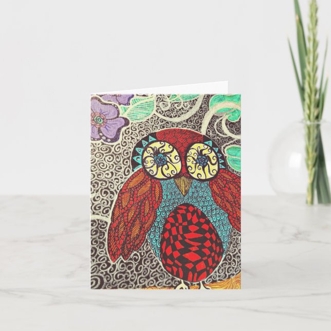 blanc de cartes pour notes de hibou (Devant)