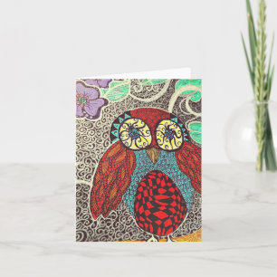blanc de cartes pour notes de hibou
