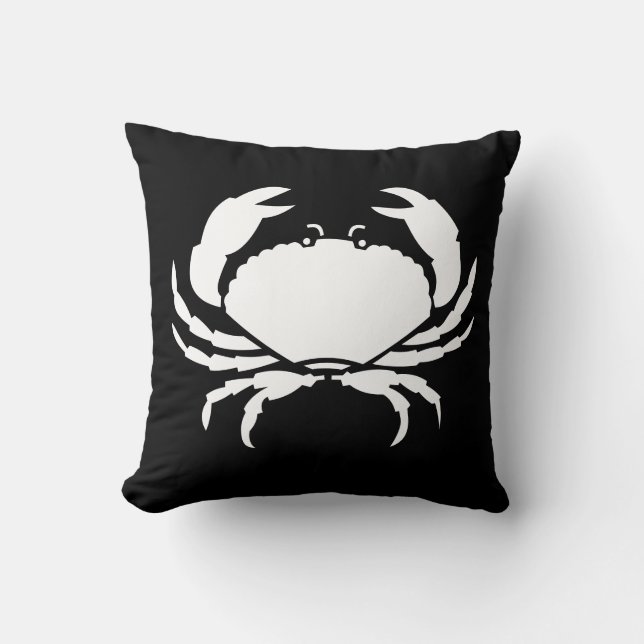 BLANC DE CRABE sur coussin NOIR (Recto)