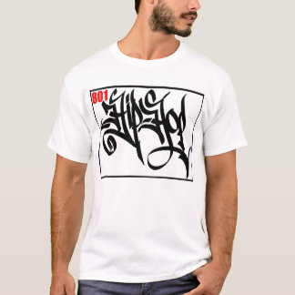 Blanc de T-shirt de 801 hip hop