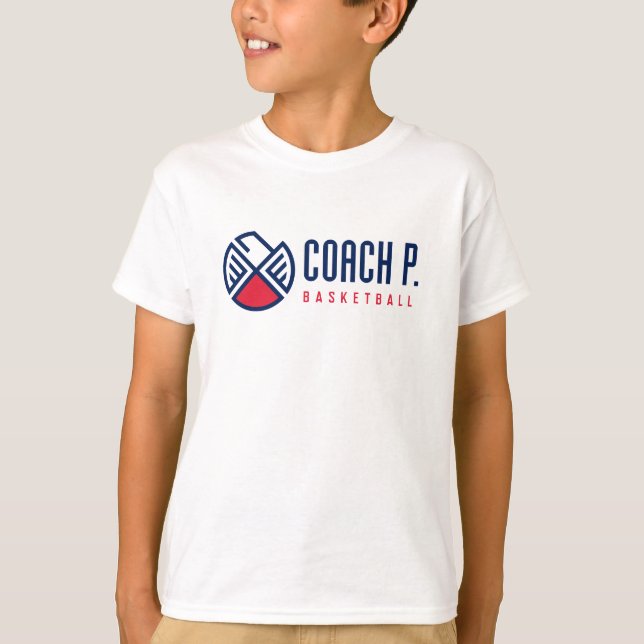 Blanc de T-shirt de basket-ball du car P - ENFANTS (Devant)