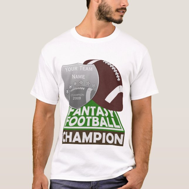 Blanc de T-shirt de champion du football (Devant)