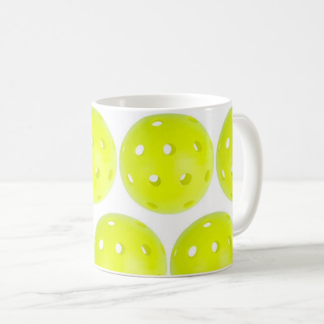 Blanc de tasse de Pickleball (Devant droit)