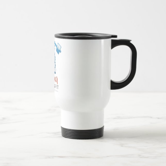Blanc de tasse de voyage de karma (Droite)