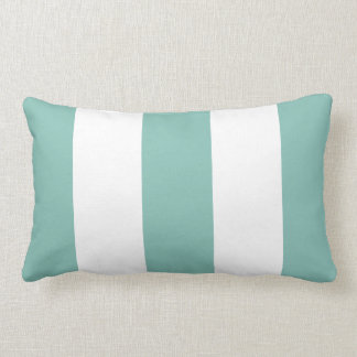 Blanc et coussin de rayure d'Aqua