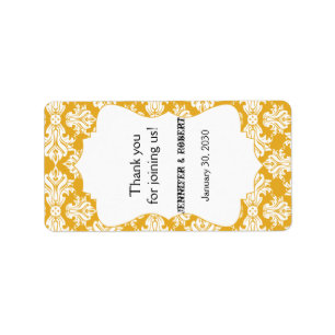 Blanc et étiquette de baume à lèvres de mariage