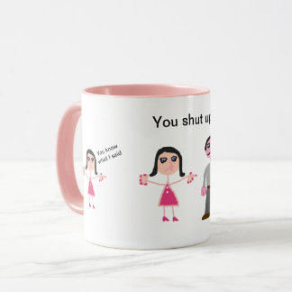 Blanc fait sur commande de rose d'humour de tasse