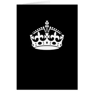 Blanc Garder la couronne calme sur le noir