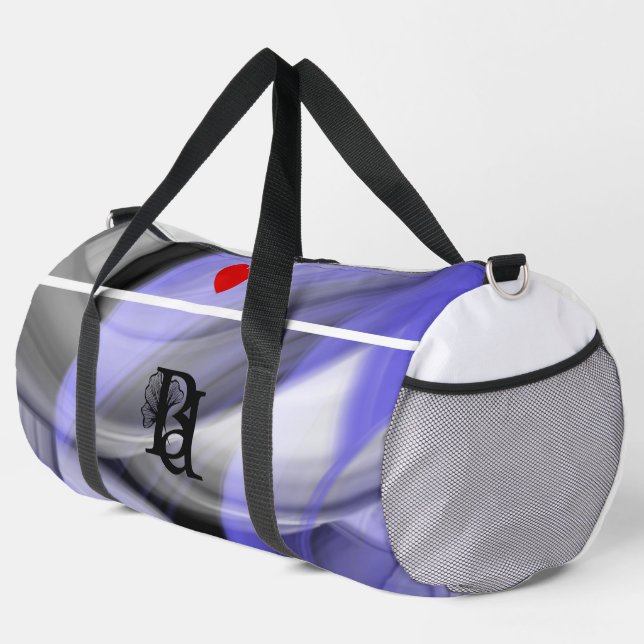 Blanc Grand Sac De Sport Tendance Lavande Abstrait (Coin droit)