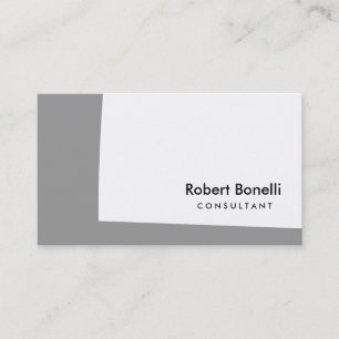 Blanc Gris clair Carte de visite consultant modern