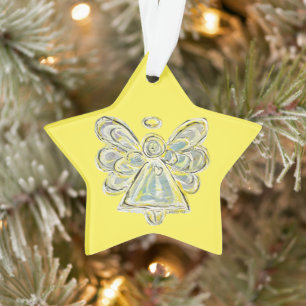 Blanc Guardian Angel Noël Pendentif Ornements