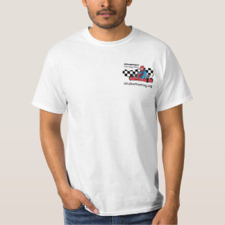 Blanc karting de T-shirt de club d'ABQ