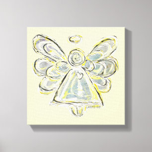 Blanc Lumière Gardien Angel Enveloppé Toile Mur Ar