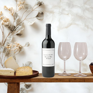 Blanc minimaliste moderne sur Étiquettes de vin no