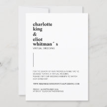 Blanc moderne simple, invitation noire