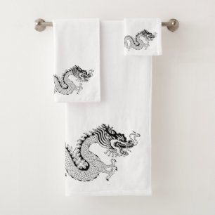 Blanc noir du dragon chinois
