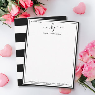 Blanc Noir Minimaliste Du Bureau De La Carte Note