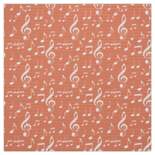 blanc notes de musique tissu motif