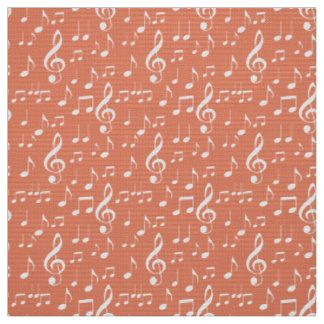 blanc notes de musique tissu motif