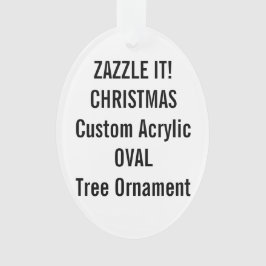 Blanc OVALE acrylique fait sur commande d'ornement