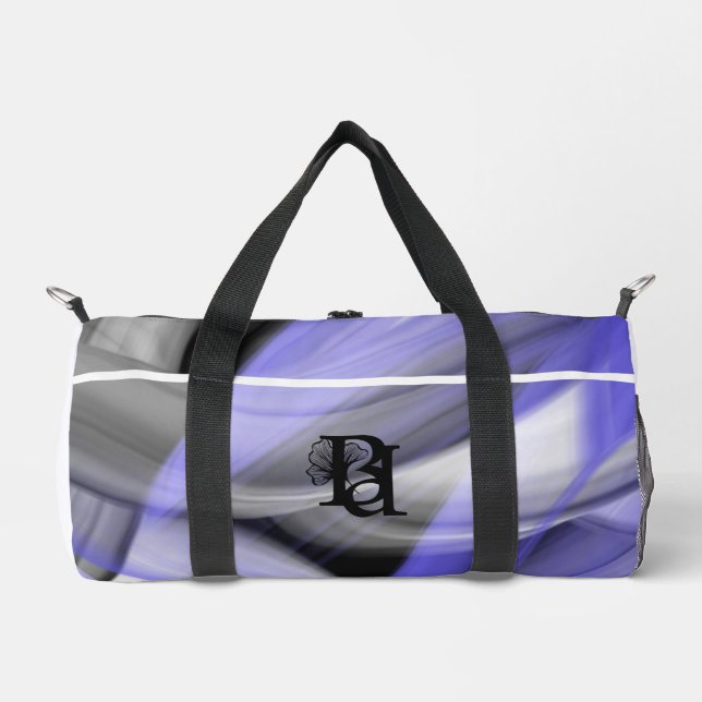 Blanc Petit Sac De Sport Tendance Lavande Abstrait (Recto)
