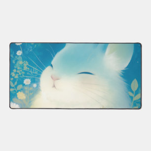 Blanc rêveur lumineux Chinchilla Saphir Bleu