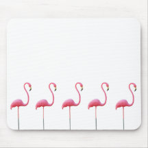 Blanc rose de tapis de souris de Flamant rose
